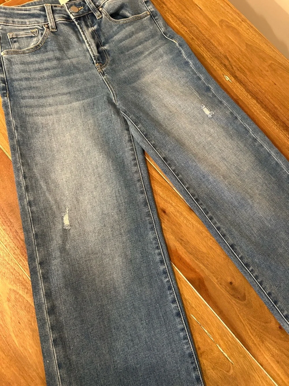 Risen‎ Jeans Light Wash Denim Waistband - Size 3/26 - Picture 8 of 8